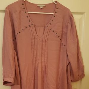 mauve 3/4 sleeve blouse